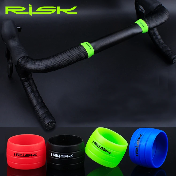 1 Pair Bike Silicone Plug Rubber Anti-Skip Road Bike Plugs Handlebar Tape Waterproof Wear Resistant Outdoor Strap Silicone Ring