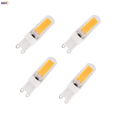 iwhd pcs 3w g4 e14 g9 lampada led 220v 240lm regulavel cob led g9 220v milho luzes bi pin branco quente branco 110v220v 01