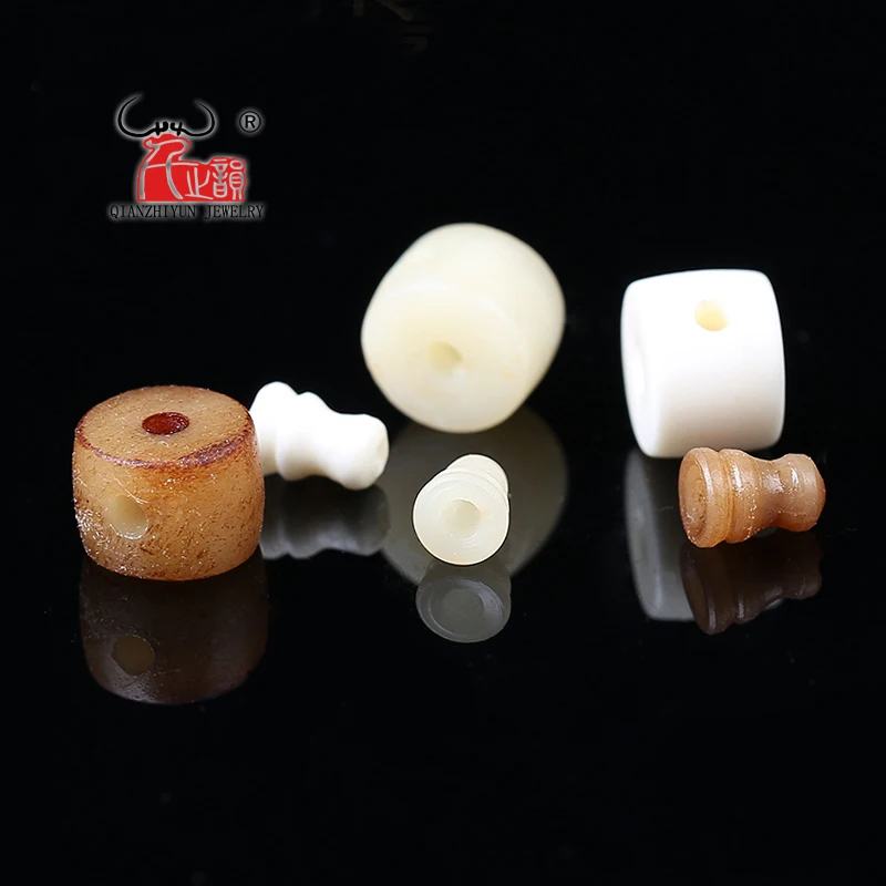 Pure natural yak bone Buddha, three - way DIY buddhist beads.