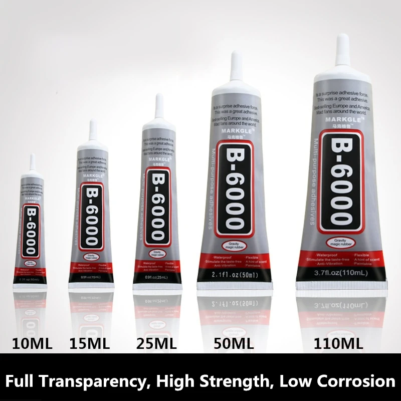 15ml B6000 Multipurpose Industrial Adhesive DIY Jewelry Crafts Rhinestone Fix Phone Screen Glass Super Liquid Glue Nail Gel Tool