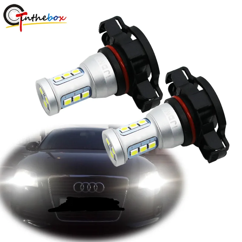 Gtinthebox CANBUS H16 5202 PS19W dop24w 12-SMD LED لمبات ل 2008-up Audi A3 8P DRL النهار تشغيل ضوء زينون أبيض أحمر العنبر