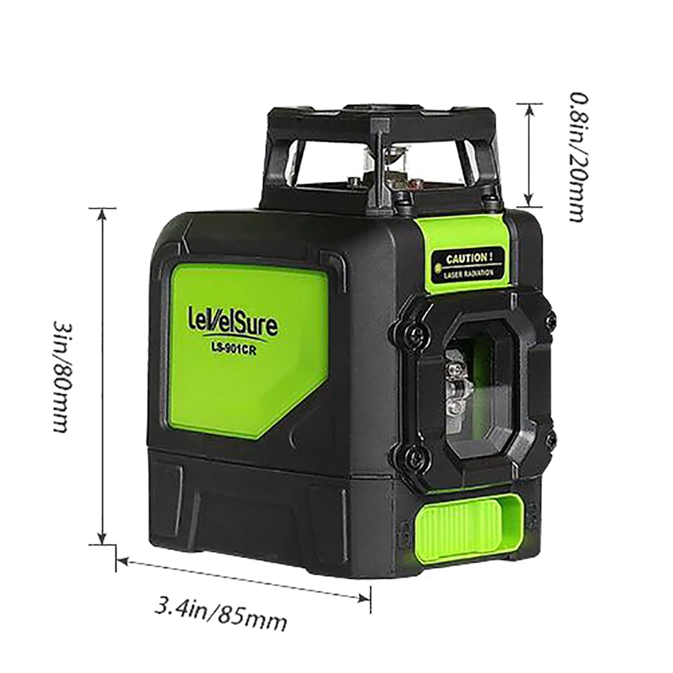 Instrumen Garis Pengecoran Inframerah IP54 Tahan Air dan Tingkat Semangat Laser 5 Kawat 360 Derajat Kelas Atas Lima Meteran Laser
