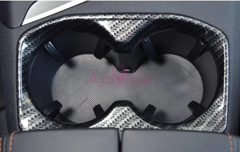 Accessories For Peugeot 5008/3008 2017 2018 Interior Overlay Panel Carbon Fiber Color Water Cup Holder Trim Chrome Car Styling