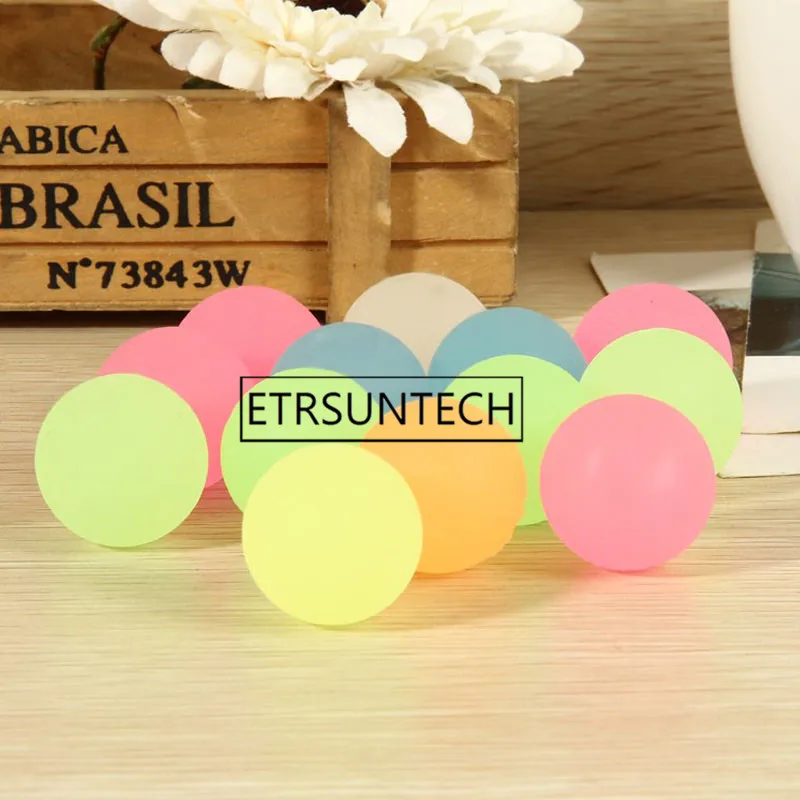 500pcs High Bounce Rubber Ball Luminous Small Bouncy Ball Pinata Fillers Kids Toy Party Favor Bag Glow In The Dark