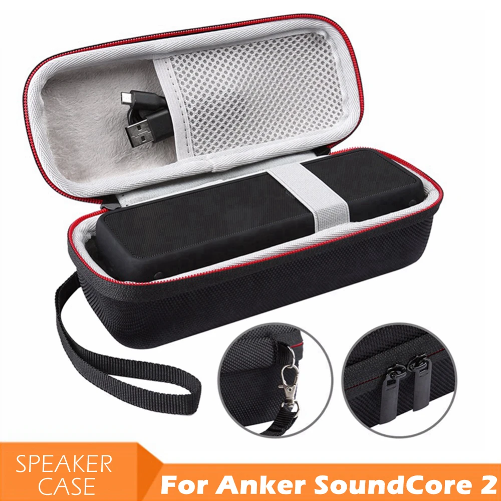 Para anker soundcore 3 difícil eva caso alto-falante bluetooth para anker soundcore 2 alto-falantes saco caixa de armazenamento portátil bolsa de transporte