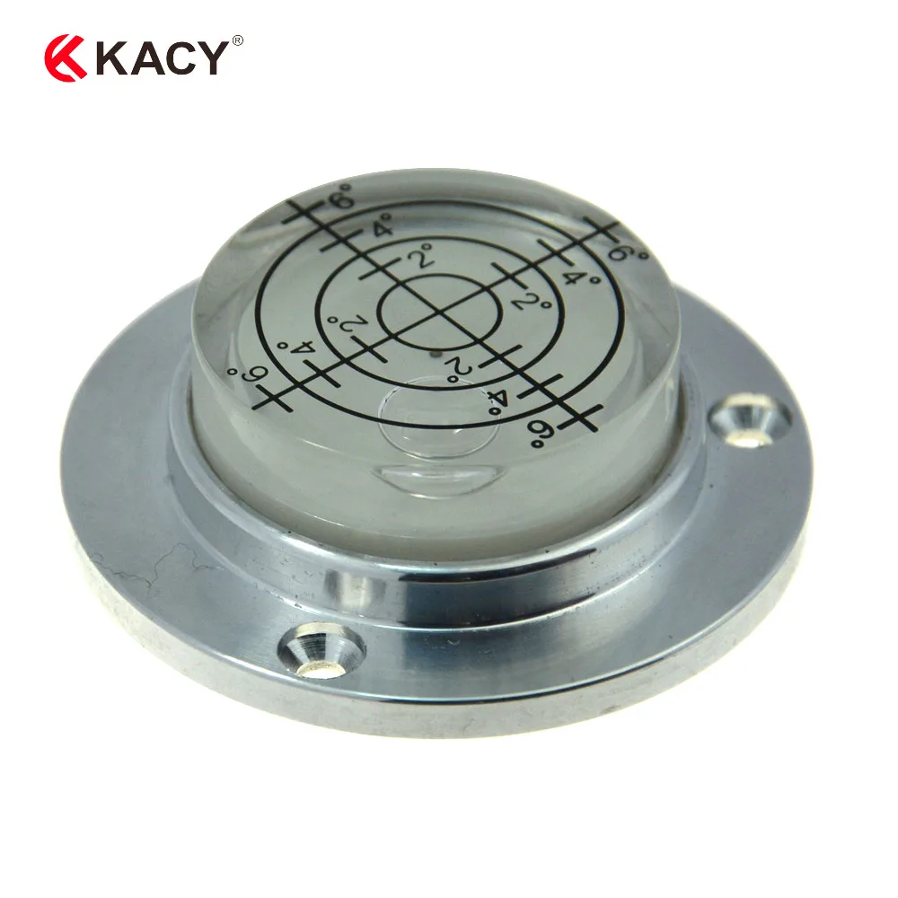 KACY 2PCS/LOT Circular level 50mm dia. with 2-4-6° vial, Chrome finish