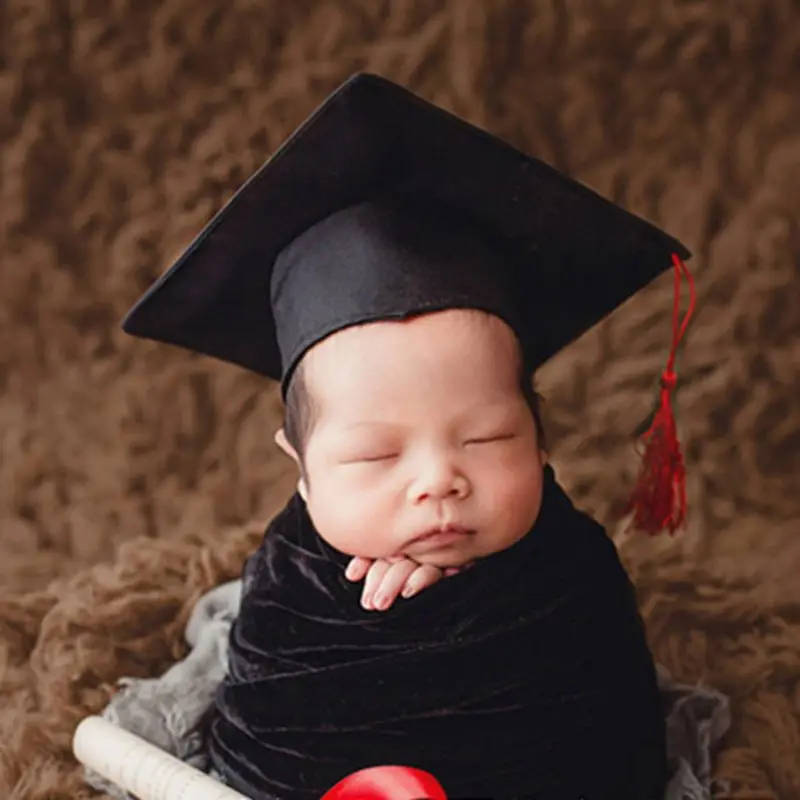 Baby Hat Photography Photo Commemorative Memorial Doctor Cap Funny Cute Costume Props Kids Newborn Souvenir Bachelor Cosplay