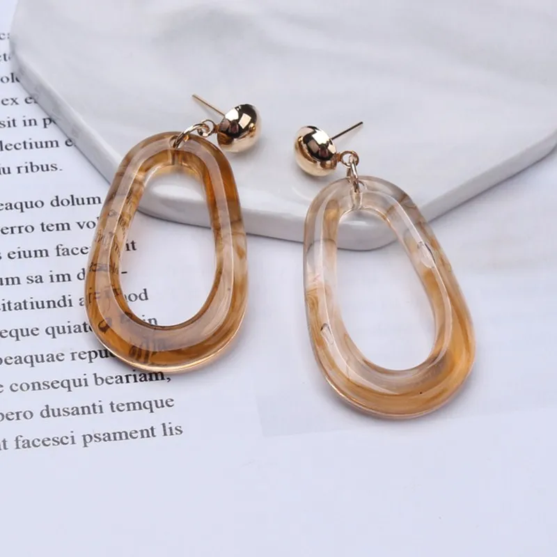 2024 New Arrivals Women\'s Hot Fashion Maxi Statement DIY Geometric Hollow Water Drop Egg shape Drop Earrings For Women Jewelry