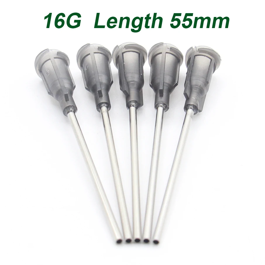 

50pcs 16G length 55mm Precision passivated S.S. Dispense Tip with PP Safetylok hub, glue dispenser needles