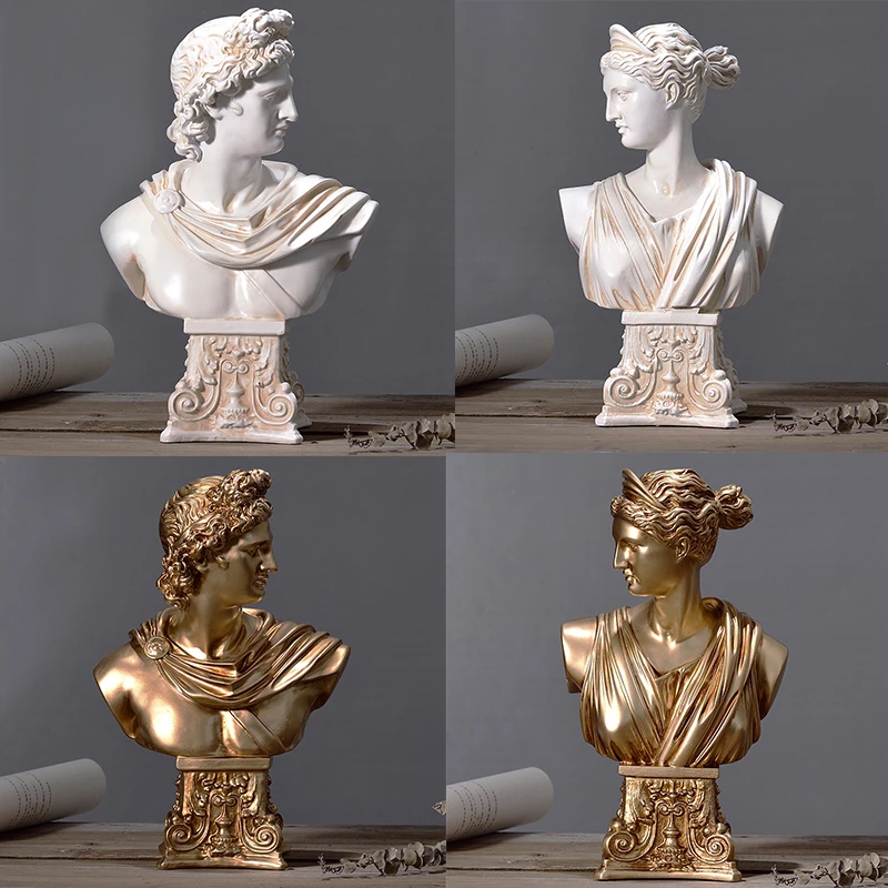 Nordic Resin Character Sculpture Venus Ornament Retro Carving Goddess Statues Decoration Craft Home Study Sketch Model Figurines