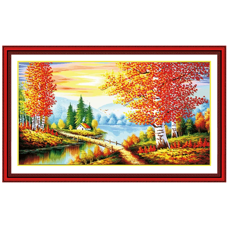 Good Splendid Scenery Patterns Counted Cross Stitch 11CT 14CT Cross Stitch Set DIY DMC Cross-stitch Kits Embroidery Needlework