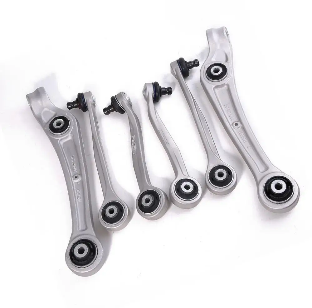 New 6Pcs 8K0 407 505 A Aluminium Control Arm Ball Joint Tie Rod End Kit For A-udi A4 A5 Q5 8K0407506A 8K0 407 510 A 8K0407509B