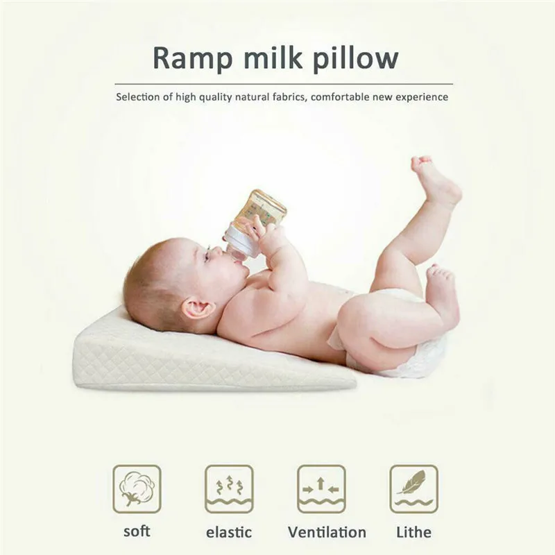 Blotona Hot Newborn Baby Sleep Pillow Anti Baby Spit Milk Crib Cot Sleep Positioning Wedge Anti-Reflux Cushion Cotton Pad Mat