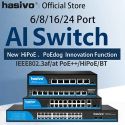 Ai switch PoE switch 4 port 8 port 16 port Ethernet switch Support VLAN  250M for ip camera wirless AP