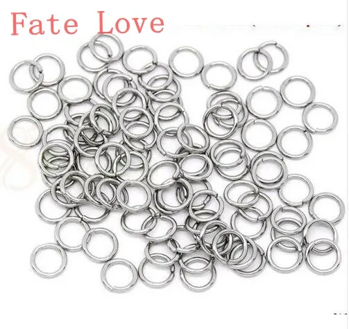 

Fate Love 1000pcs 1*8mm quality strong Stainless steel jump ring & split rings opening fit necklace DIY jewelry finding