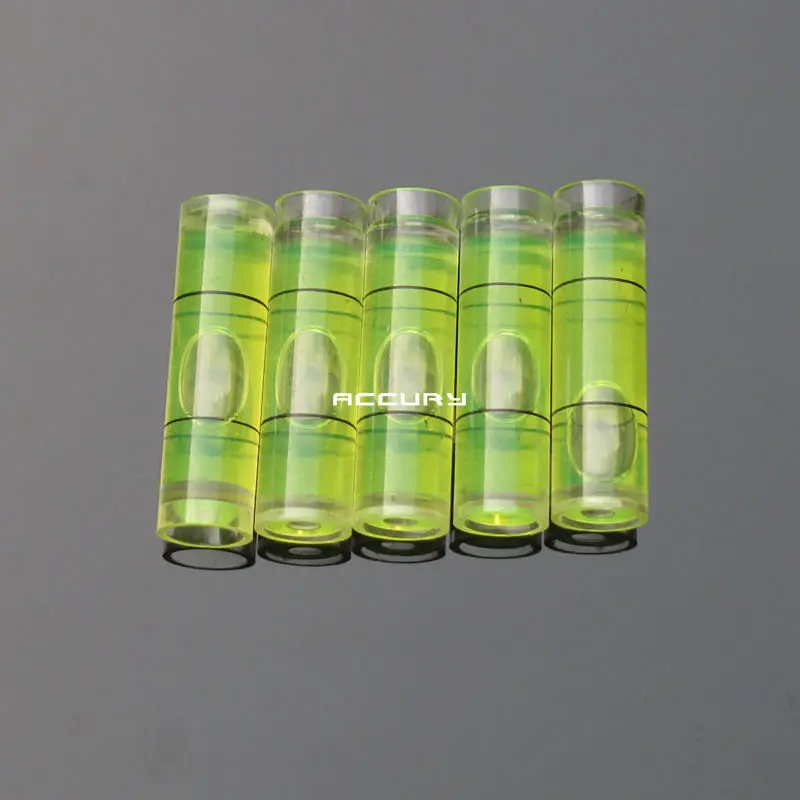 20pcs 9.5*34mm Cylindrical Bubble level spirit level vial Acrylic levels for Frame or Hanging wall TV