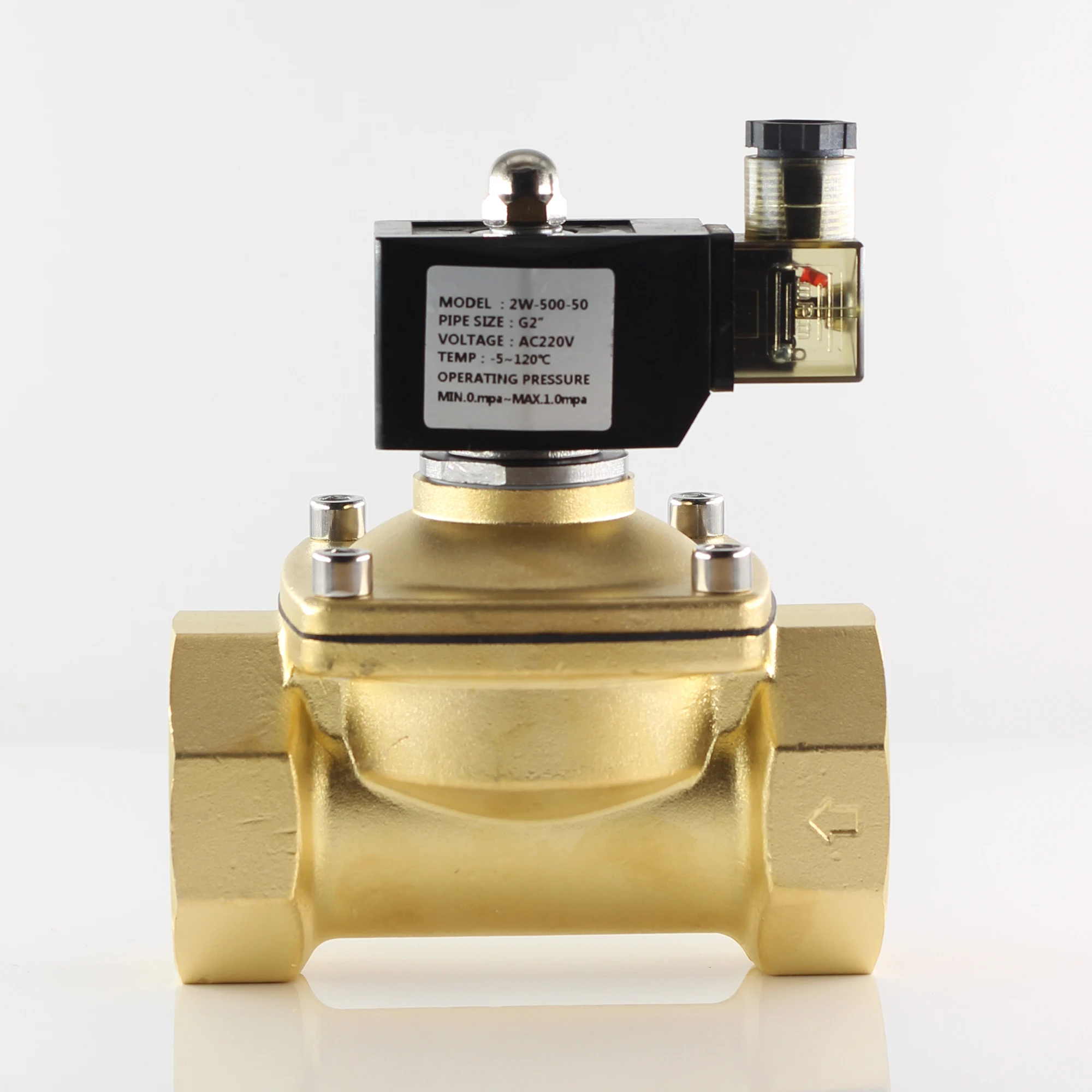 AC 220V Water solenoid valve normally closed,DC 24V Electric air Valves,12V G1/2