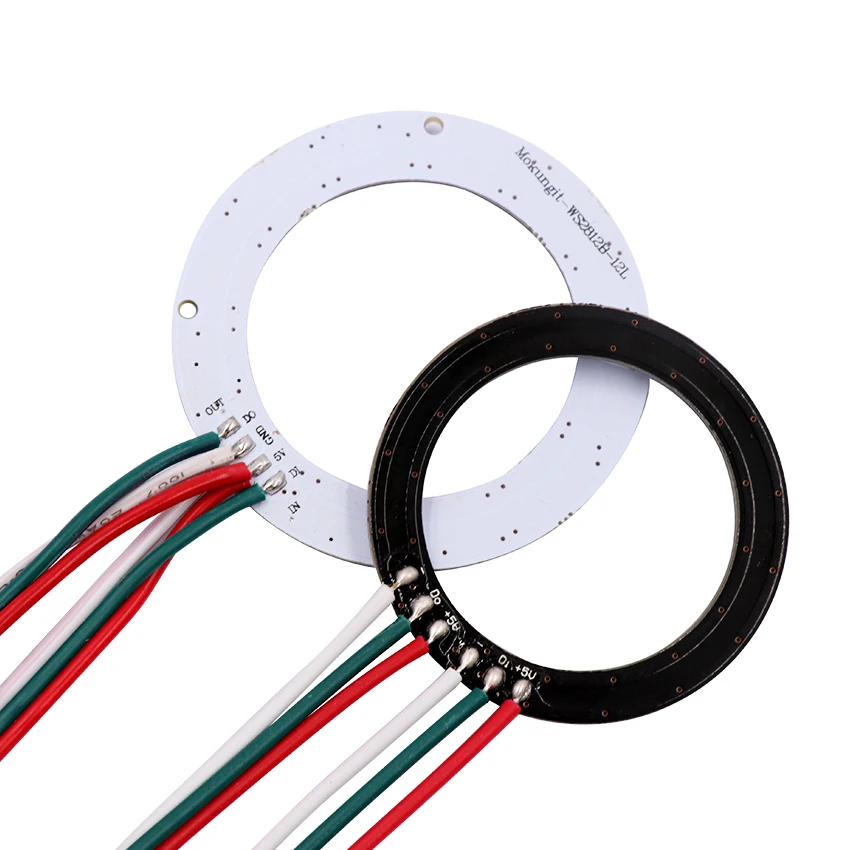 Addressable pixel WS2812B Ring 1 8 12 16 24 32 40 48 60 93 241 LEDs WS2812 SK6812 5050 RGB LED Ring WS2811 ic Built-in RGB  DC5V