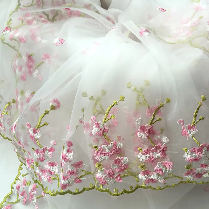 Bilateral symmetry Lace fabric / jacquard organza embroidered fabric / new tutu handmade diy accessories fabric