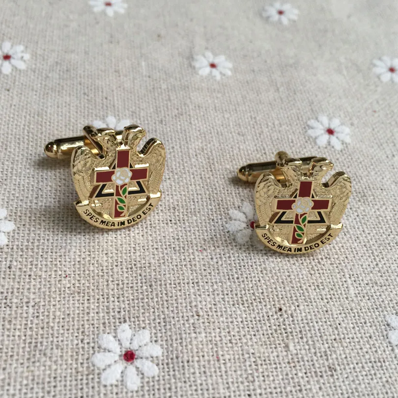 Scottish Rite Rose Croix Cross 32 Degree Masonic Masonry Freemason Cuff Link Freemasonry Masons Cufflinks