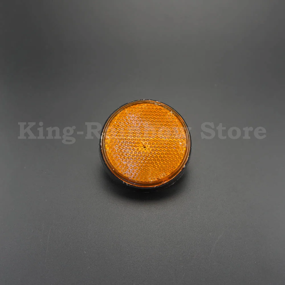 New Orange Red Round Rectangle Reflectors For Motorcycles, ATV, Bikes And Dirt Bikes