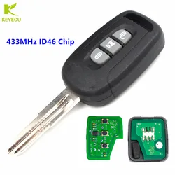 KEYECU Replacement Uncut Remote Head Key Fob 3 Button 433MHz ID46 Chip for Chevrolet Captiva,for Opel Antara 2006-2009
