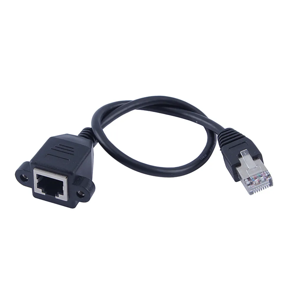 Network ExtensionสายRJ45ชายหญิงสกรูEthernet LANสาย1ft 2ft 3ft 5ft 6ft 15ft 30ซม.60ซม.150ซม.3M 1M