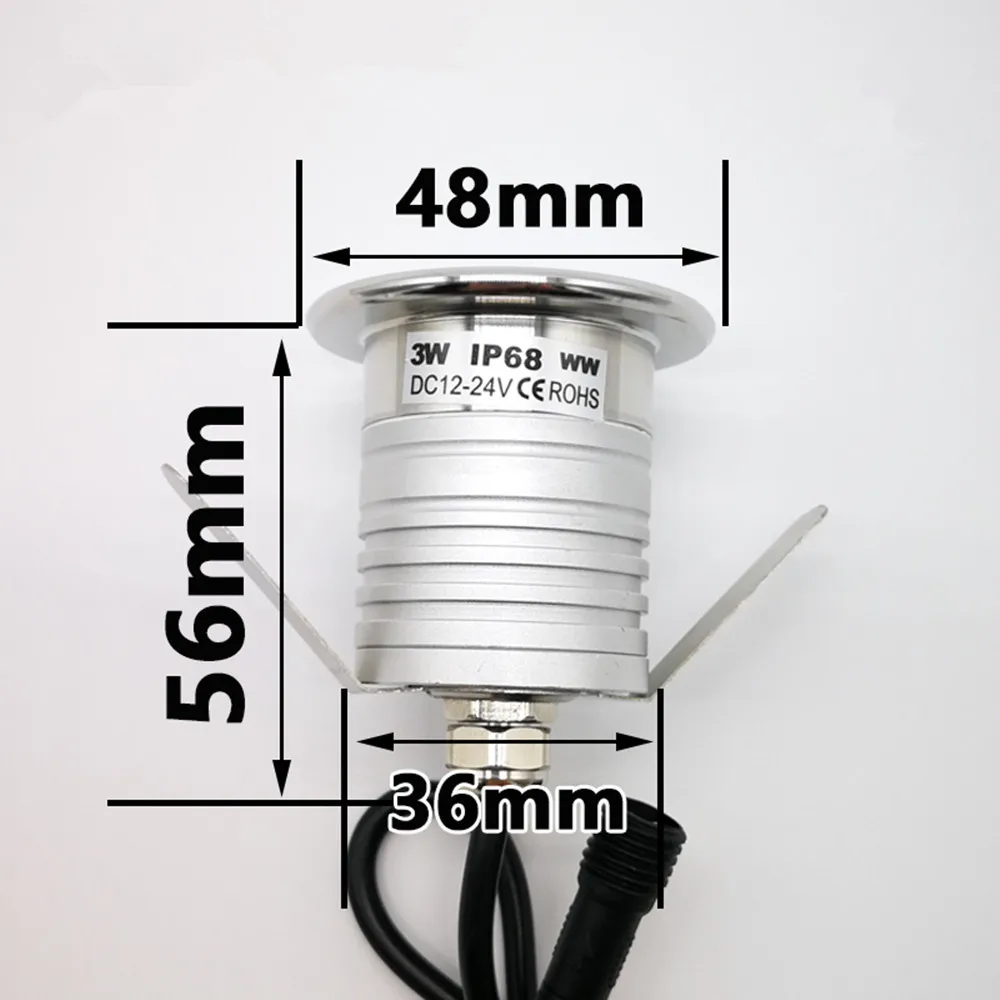 3W LED Pool Light Underwater Lamp IP68 Waterproof Light For Swimming Pool DC12-24V Safety Pond Fountain Spotlight