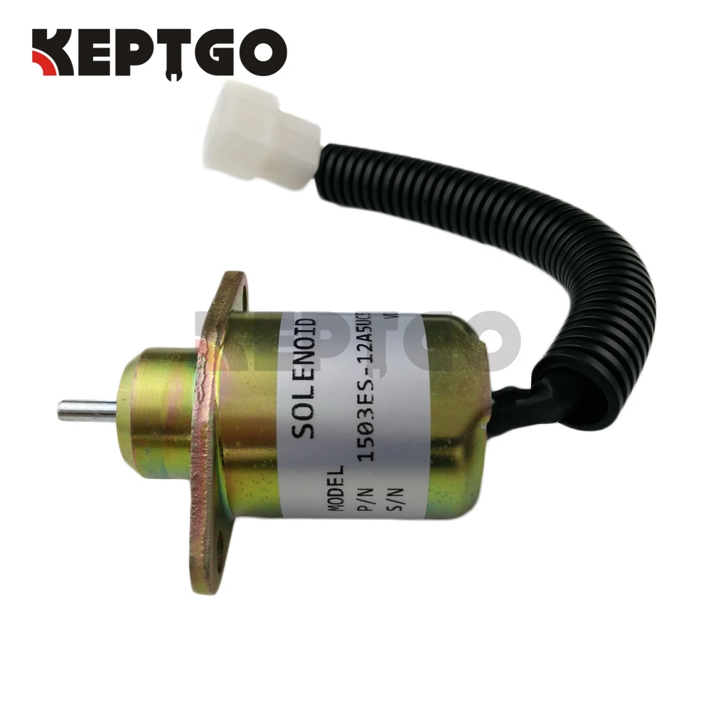 New 12V Fuel Shut Off Shutdown Solenoid For Kubota Yanmar Synchro Start SA4569T 1503ES-12A5UC5S SA-4569-T