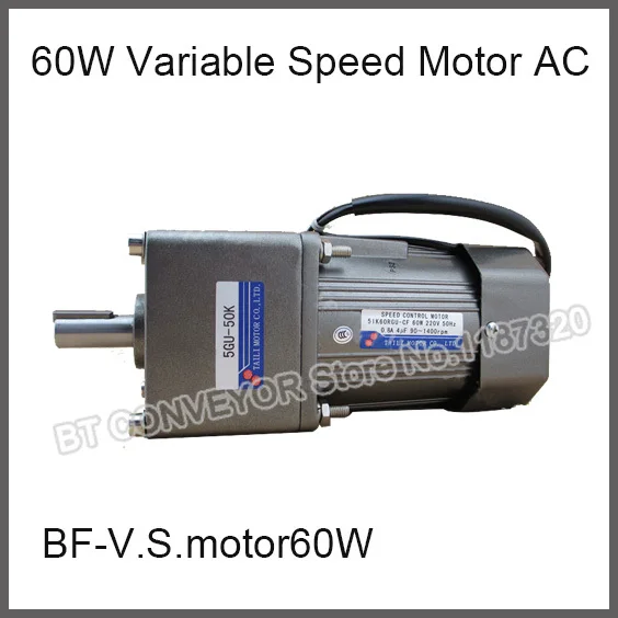 

60W Variable Speed Motor AC 220C Gear Reducer Motor Assembly Line Conveyor Motor Gear Motor Ratio 1:50