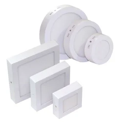 Luz de teto quadrada LED com driver, painel de superfície, luz interior, luz desligada, 9W, 15W, 25W, CA 85-265V, CA 110V, 220V