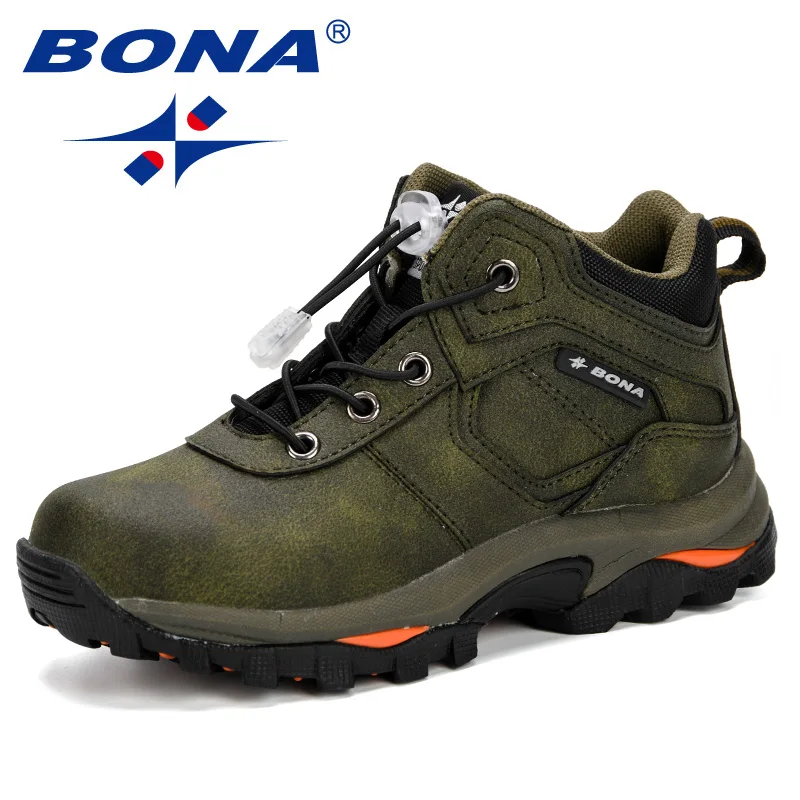 BONA-Baskets en cuir synthétique pour garçons et filles, chaussures de sport confortables et décontractées pour enfants