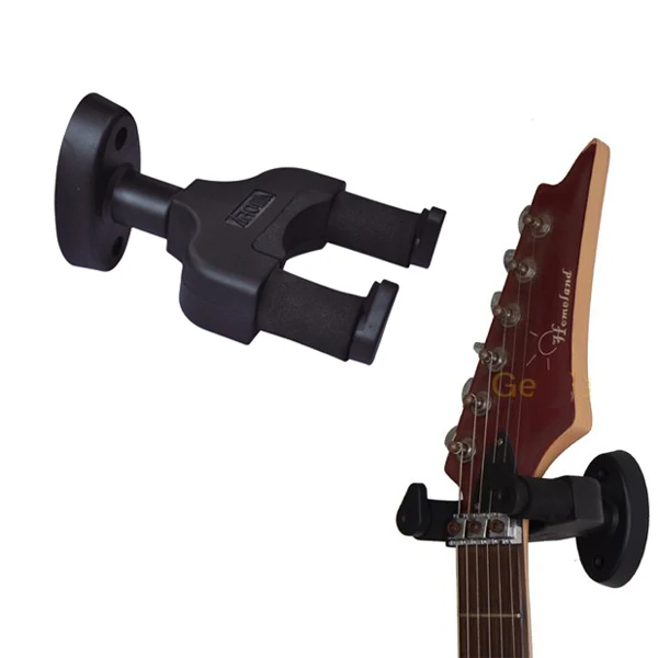 Best Price Black Nylon Electric Guitar Villion Instrument Wall Hanger Holder Stand Rack Hook Mount AH-81 For All Size BLK Guitar