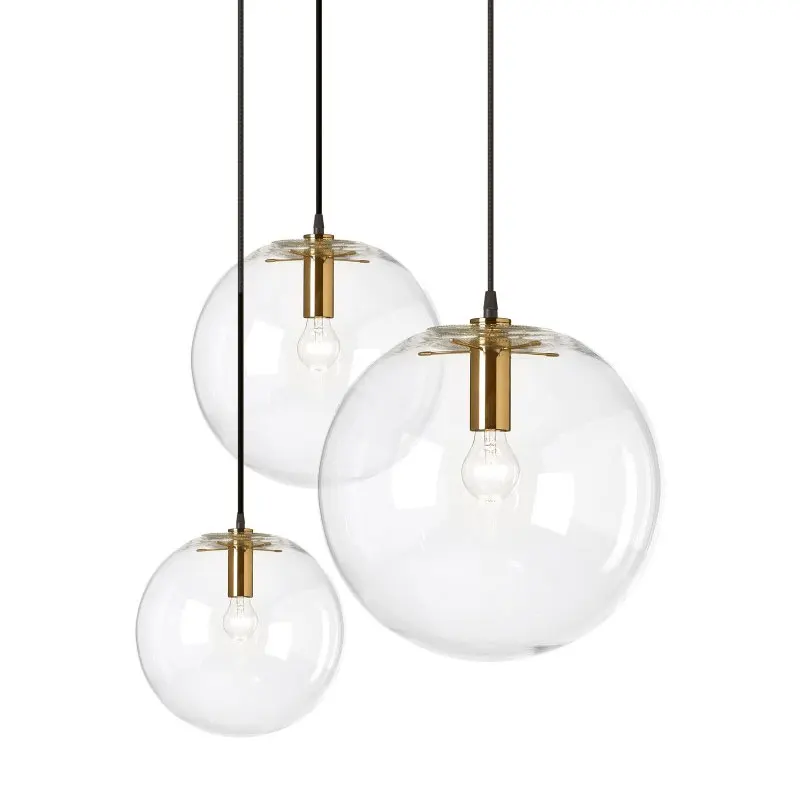 

Suspension Luminaire Designer Modern Pendant Light Minimalist Loft Casual Clear Glass Livingroom Bedroom Round Ball 30cm 20cm