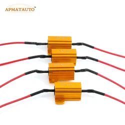 4pc 25W Turn Signal Light DRL Load Resistor Fix Error fast Flash T20 7440 W21W WY21W 7443 W21/5W 3156 3157 1156 P21W BAU15S 1157