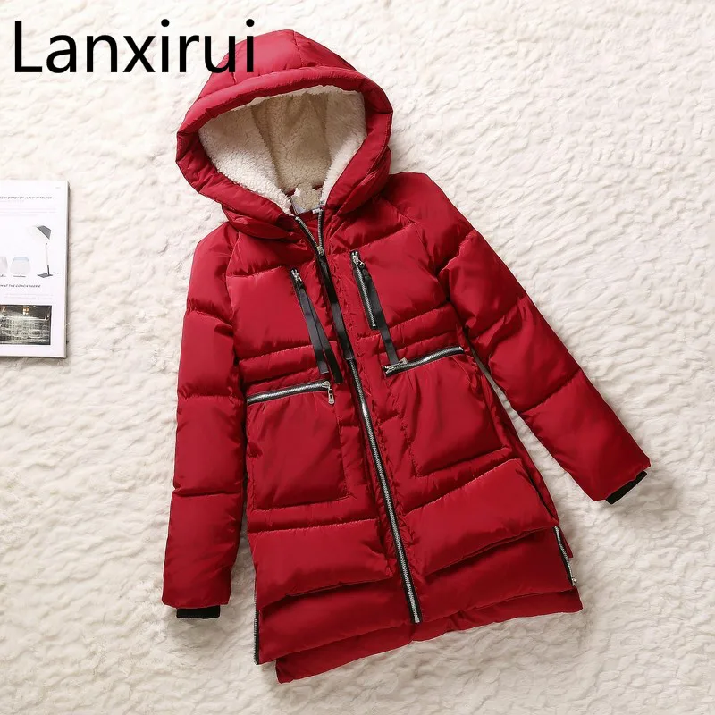 Winter Jacket Women New  Europe Style Fashion Loose Coat Female Medium Long  Park Jackets For Women Hot F828