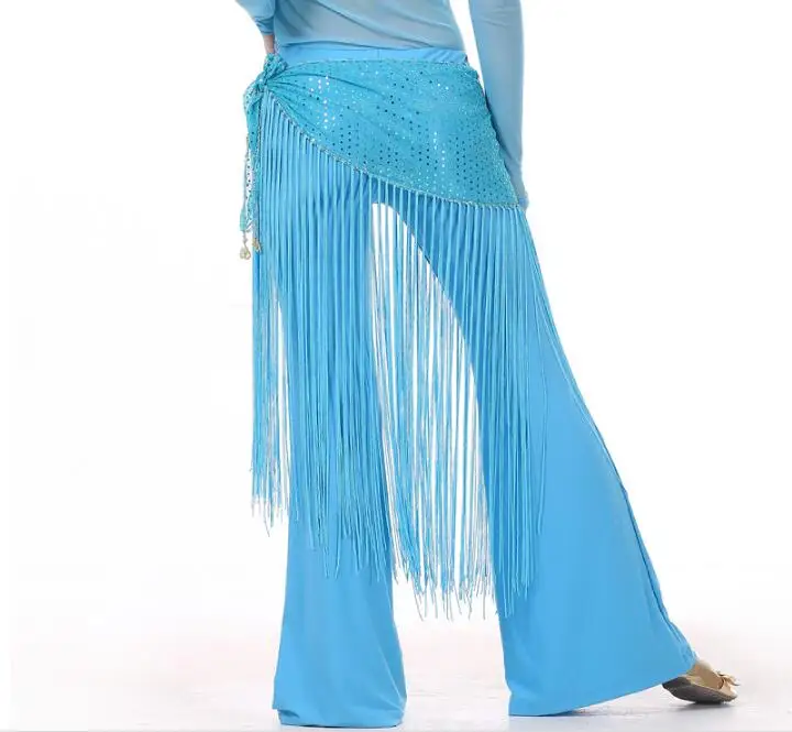 2024 New belt Egyptian dance dress hip towel Indian dress long fringe waist chain women belly dance scarf