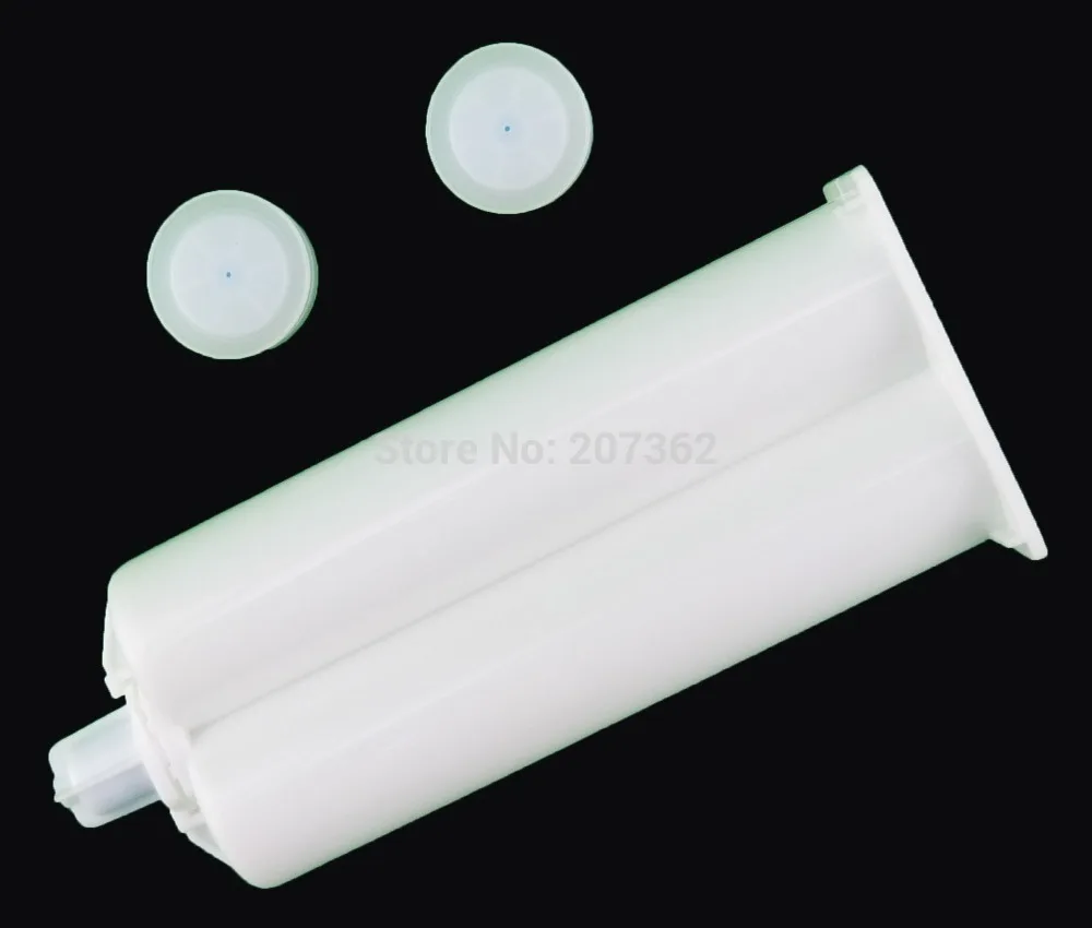 10pcs/lot EMPTY unfilled 50ml 1:1 ratio epoxy ab glue barrel, ab glue dispenser gun empty cartridge