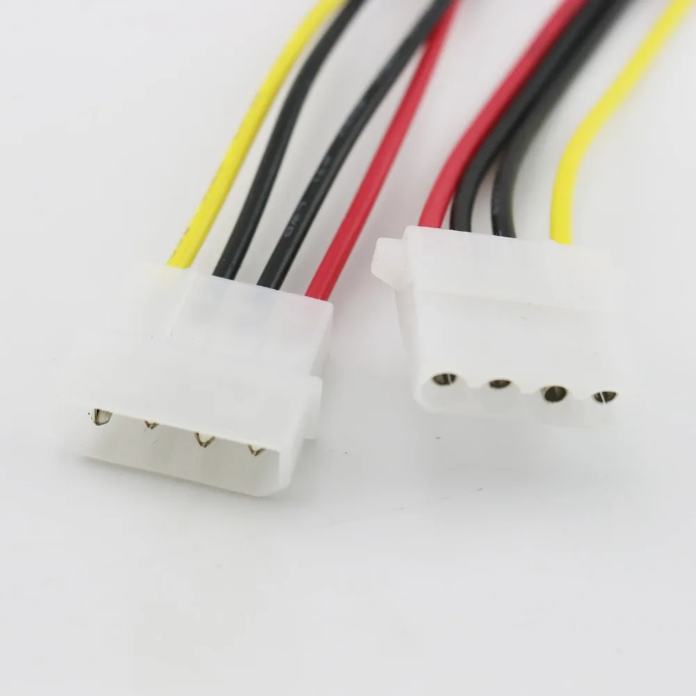 1pcs 50cm/1.5ft IDE 4 PIN Molex Male Power to LP4 Female Jack Adapter Extension Connector Cable