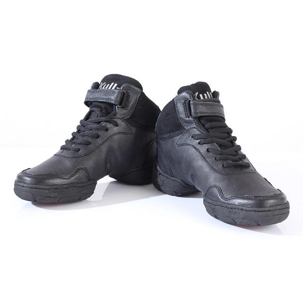 Jazz Schoenen Vrouwen Mannen Dance Sneakers Koeienhuid Lederen Plus Size 45 Moderne Hip-Hop Man Vrouw Sport Ballroom dansschoenen