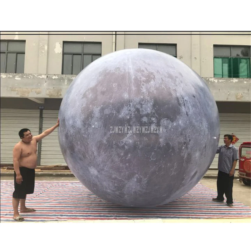 2.5m Height Led Lighting Gaint Inflatable Big Balloons Moon Air Model Oxford Air Balls For Advertising Tool