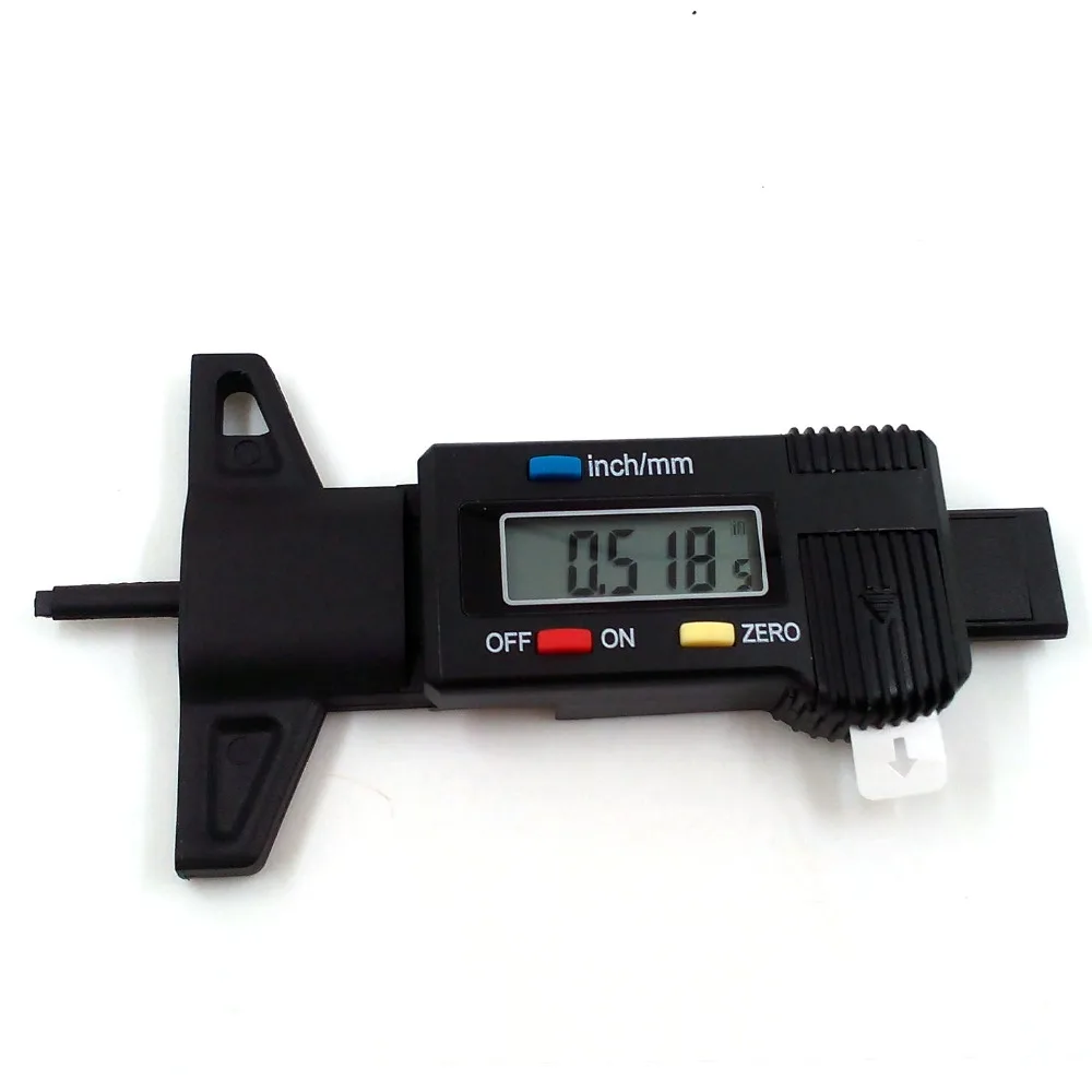 Precise LCD Digital Display Tread Depth Gauge Caliper Micrometer 0-25.4mm