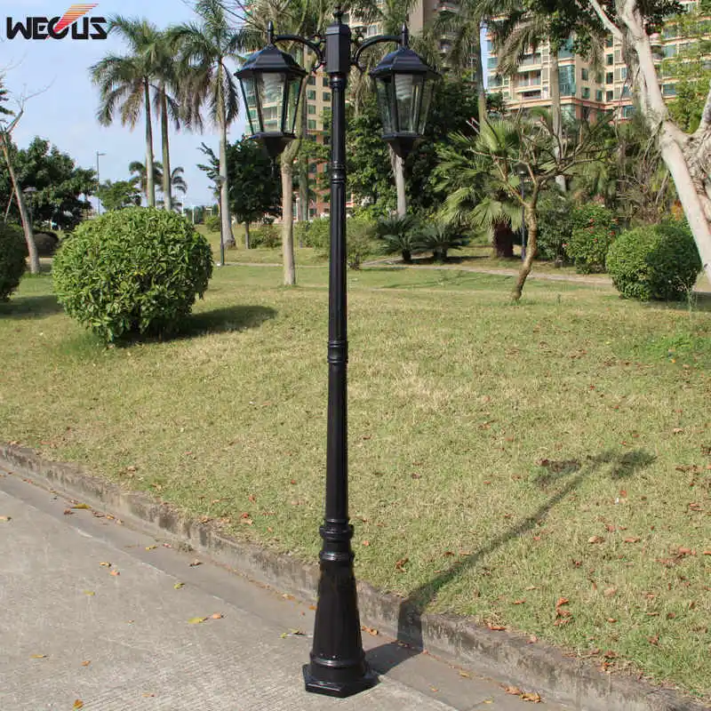 (H≈2.5M) European Thickened Lamp Pole Two Die-Cast Aluminum Garden Lights Outdoor Garden Road Lighting Lighting