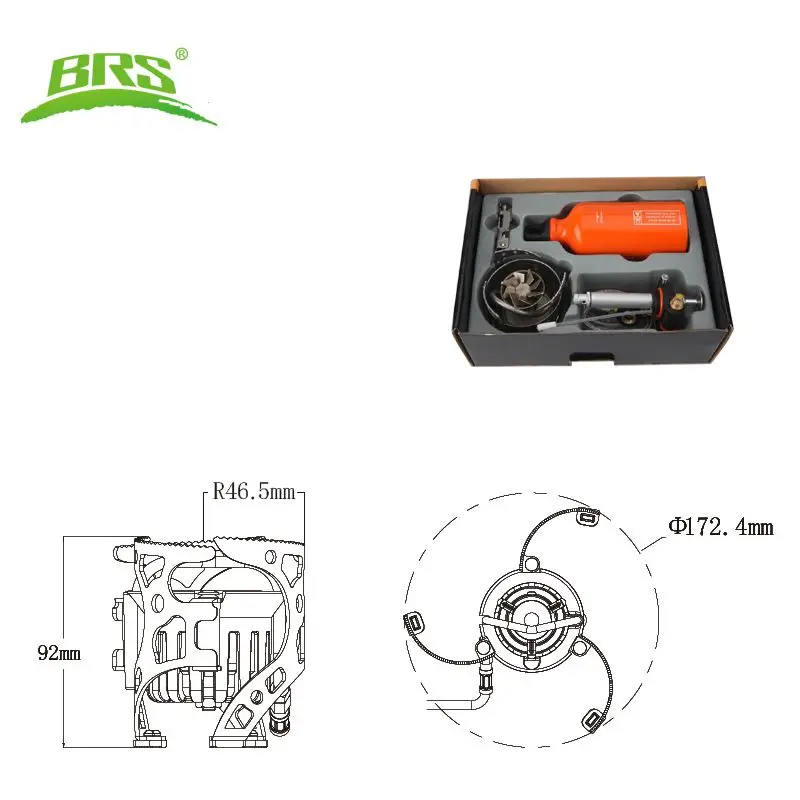 BRS Portable Oil/Gas Multi-Use Stove Camping Stove Picnic Gas Stove Cooking Stove BRS-8 (Without Gas Tank)