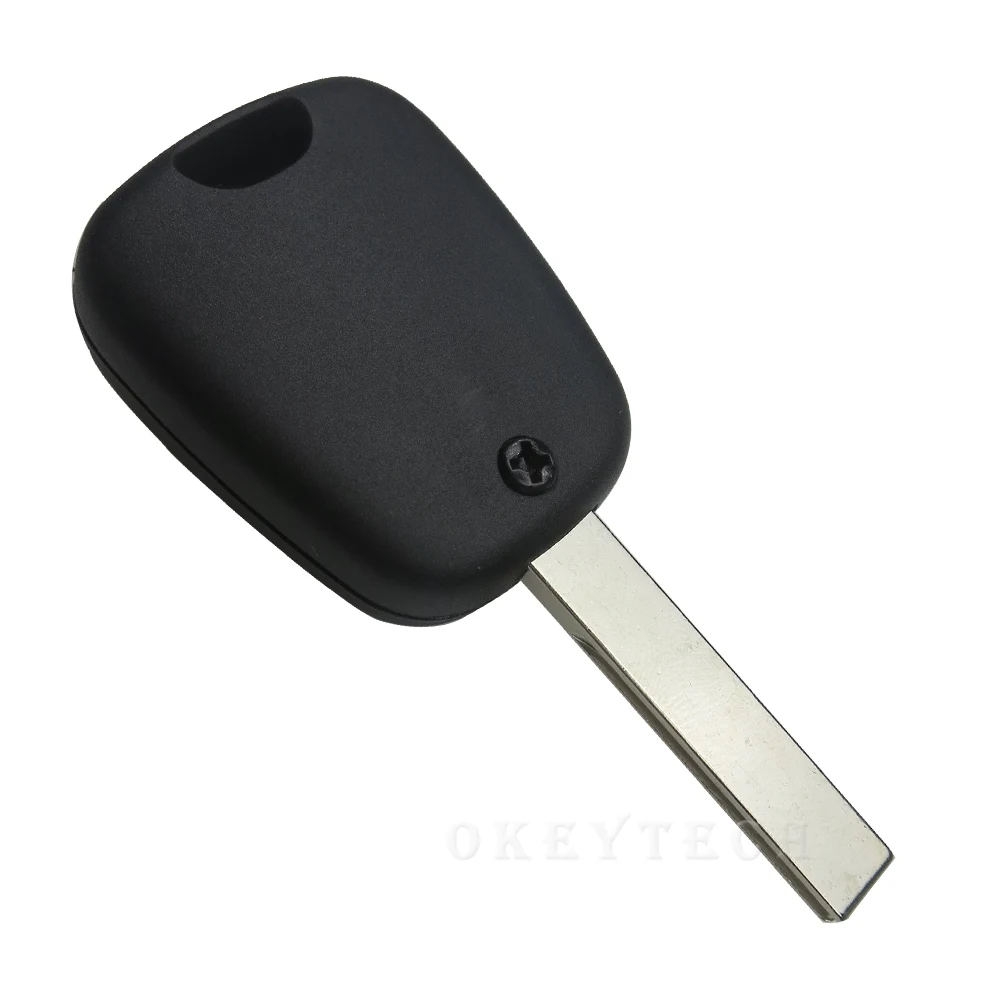 OkeyTech For Peugeot 106 206 107 207 306 307 407 2 Buttons Remote Car Key 433mHz ID46 PCF7946 Transponder Chip Uncut Blank Blade