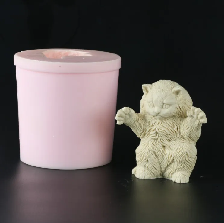 

DW0046 Cute Fat Cat 3D Animal Silicone Mold Candle Soap Cake Decoration Molds Aroma Stone Mould Clay Resin Silica gel Moulds