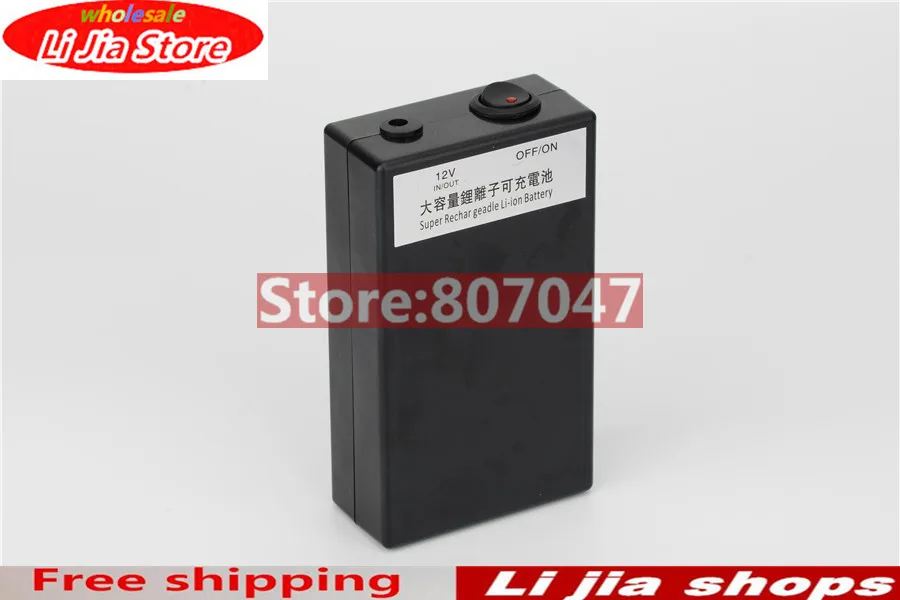 High Quality Super DC 12V 12000mAh Rechargeable Portable Lithium-ion Battery With Case For Cameras Camcorders