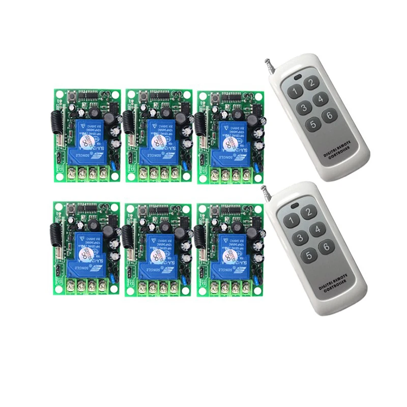 

1000M Long Distance AC85V-250V 6CH Wireless Remote Control Switch Wireless Switch System With 6 Button Transmitter