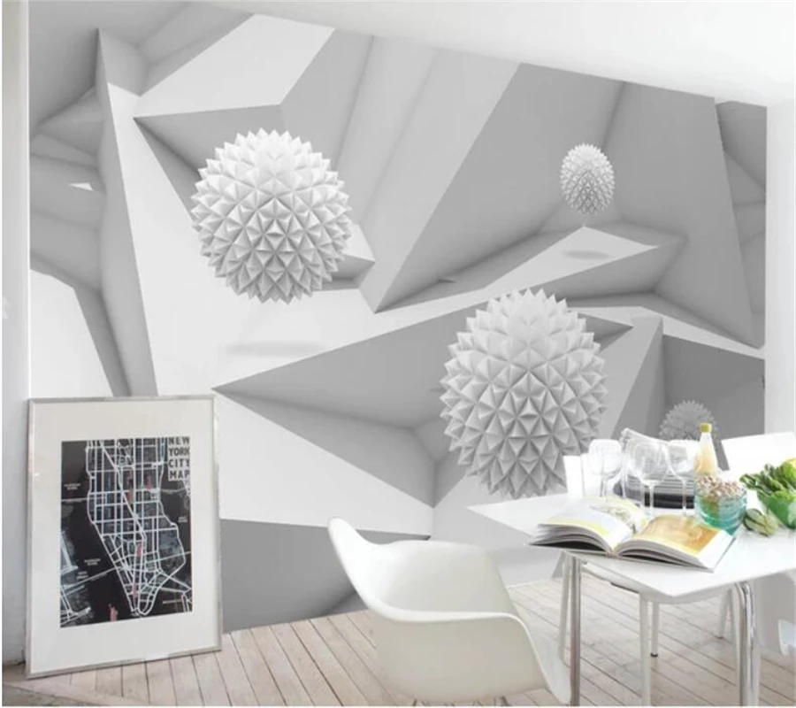 Custom wallpaper 3d photo mural polygon ball abstract space TV background wall living room bedroom decorative painting wallpaper