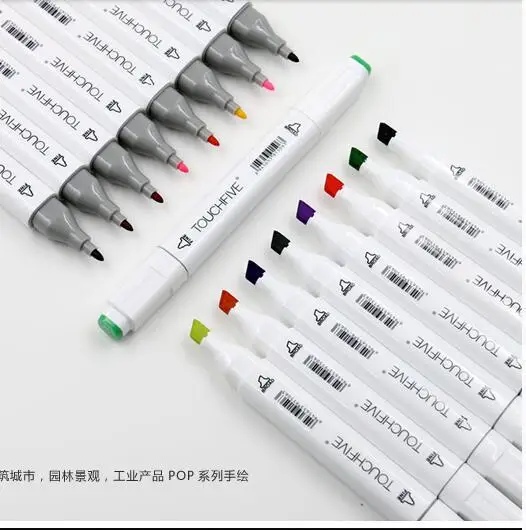Double-headed Alcohol Ink Oily Paint Marker Pen 12 Colors 60 Colors 80 Colors 168 Colors Whiteboard Glass Marker Set